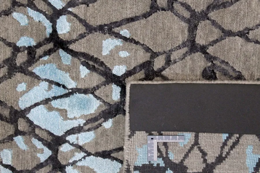 picture 2 Wonderful blue-gray exclusive 3D carpet - SENSES VEIL 7070