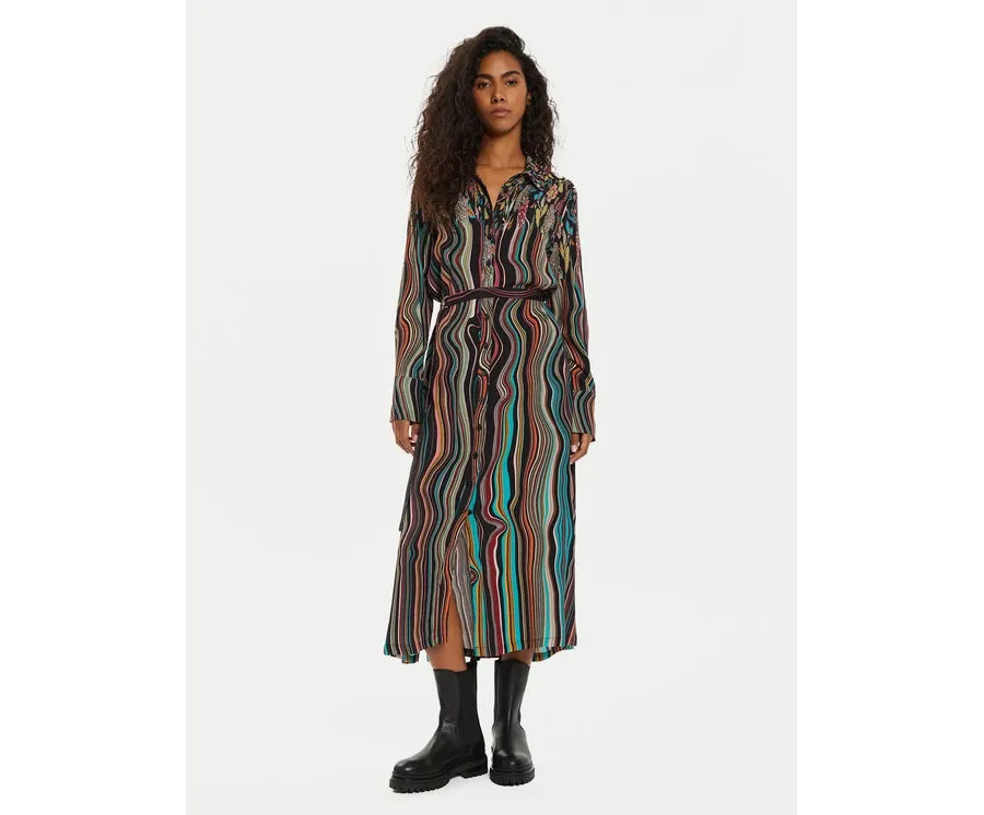 obrazek 1 Desigual Sukienka koszulowa Charlotte 24WWVW65 Kolorowy Regular Fit