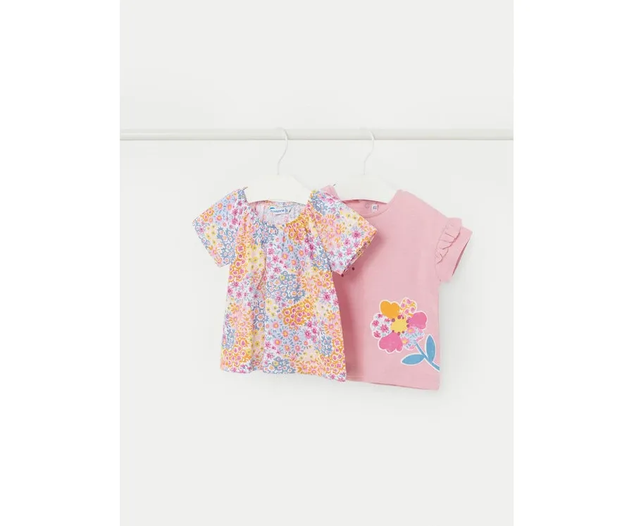 obrazek 1 Mayoral Komplet 2 t-shirtów 01008 Różowy Regular Fit