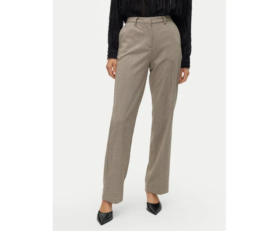 obrazek 1 Vero Moda Spodnie materiałowe Kawi 10319665 Beżowy Straight Fit