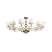 Picture Stylish, elegant chandelier made of Murano glass in the color of antique crystal - Il Paralume Marina