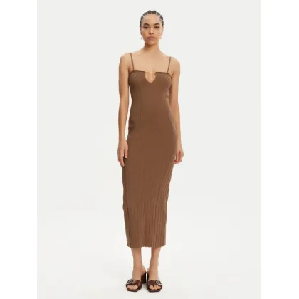 Zdjęcie JACQUEMUS Sukienka dzianinowa 24E241KN358-2355 Brązowy Regular Fit