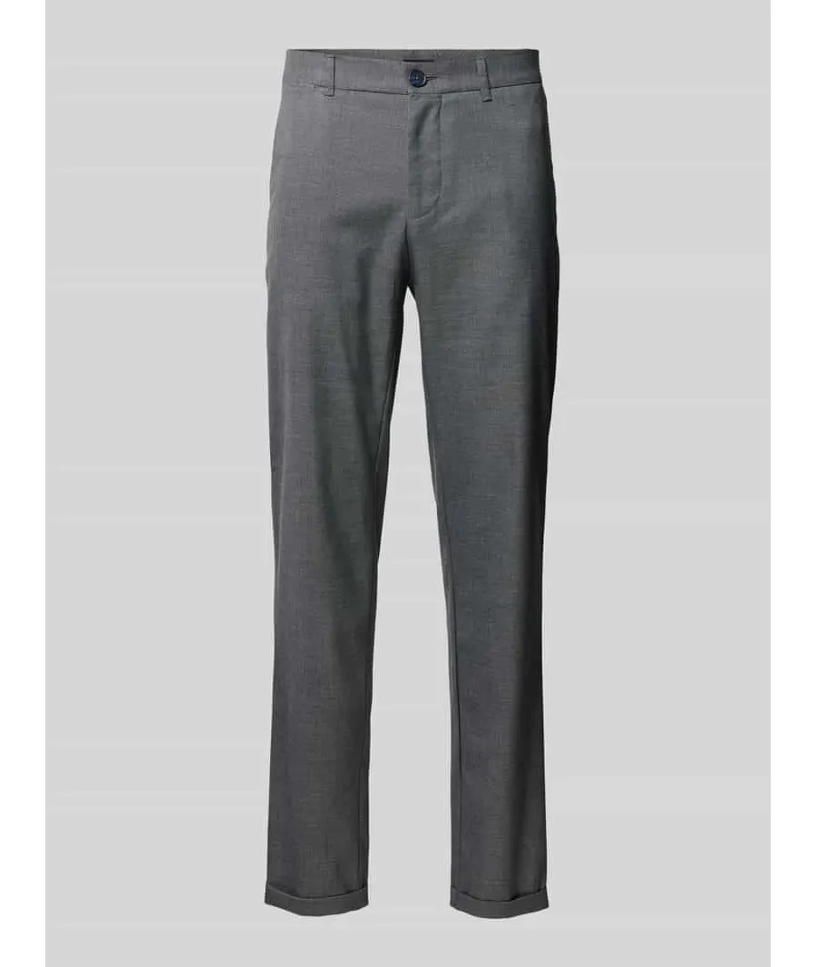 obrazek 1 Chinosy o kroju slim fit z lamowanymi kieszeniami z tyłu model ‘LIAM'