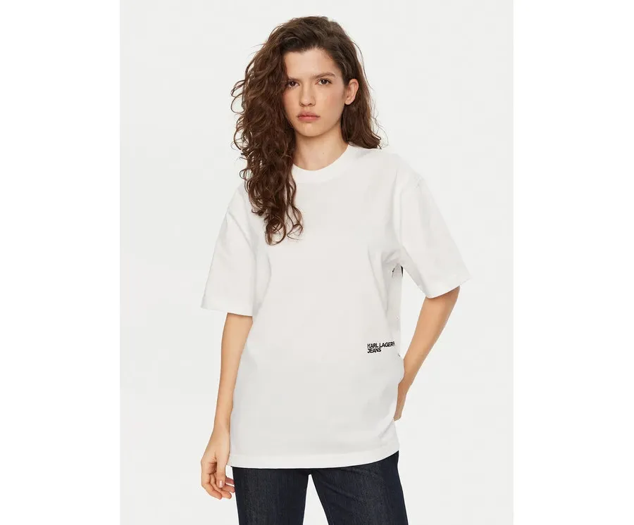 obrazek 1 Karl Lagerfeld Jeans T-Shirt A1W17030 Biały Relaxed Fit