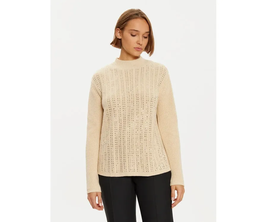 obrazek 1 LOLA CASADEMUNT Sweter LF2411010 Écru Regular Fit