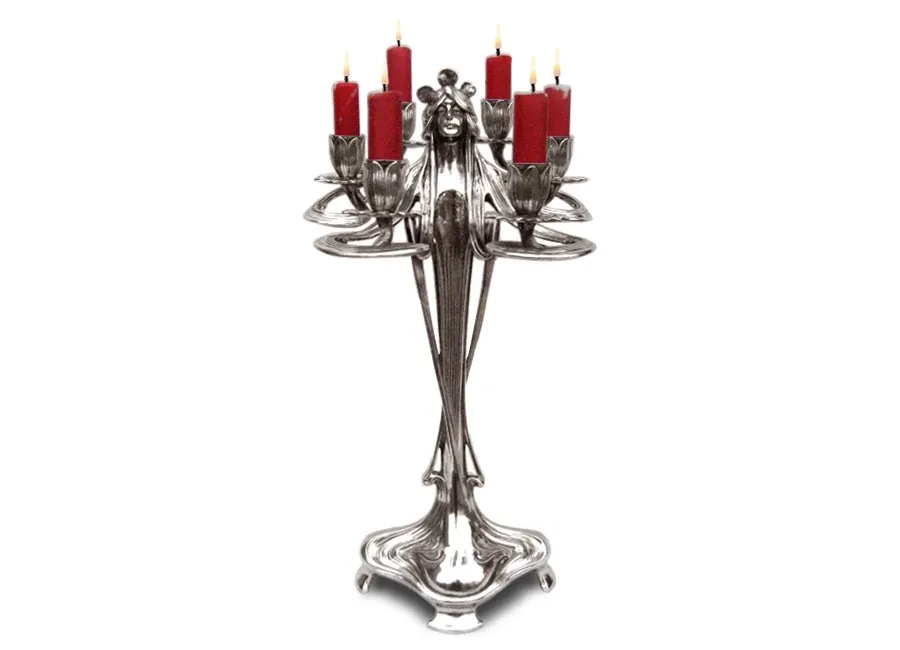 picture 1 Phenomenal six-arm candlestick made of pewter