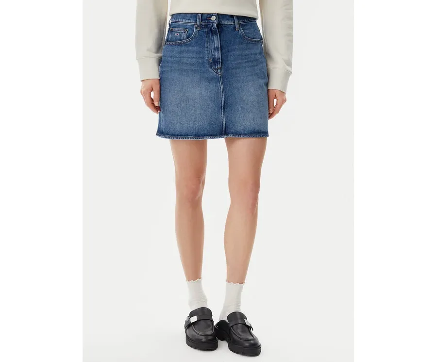 obrazek 1 Tommy Jeans Spódnica jeansowa DW0DW20136 Niebieski Mom Fit