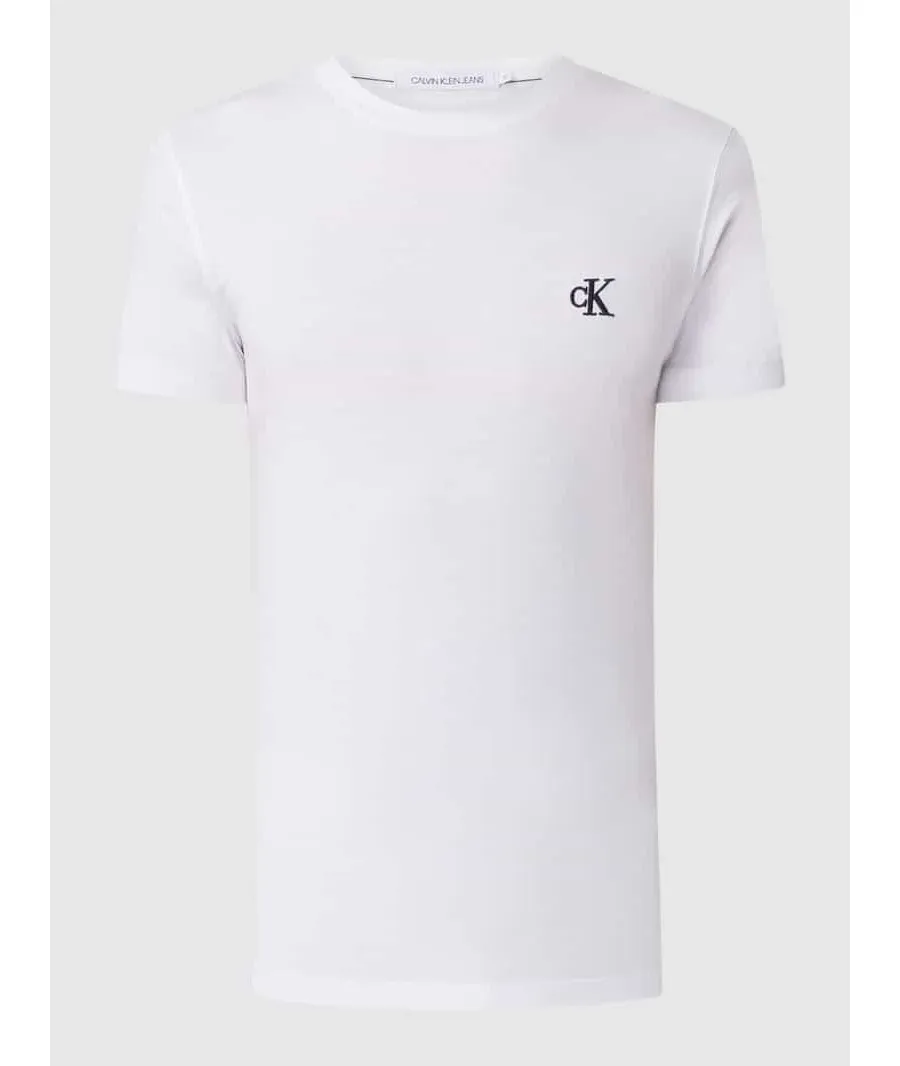 obrazek 1 Calvin Klein Jeans T-Shirt Tee Shirt Essential J30J314544 Biały Slim Fit
