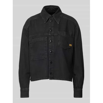 Zdjęcie Kurtka jeansowa krótka z wykładanym kołnierzem