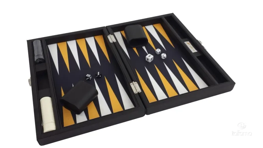 obrazek 1 Luksusowy zestaw do Backgammon w skórzanym opakowaniu - Luxury Products
