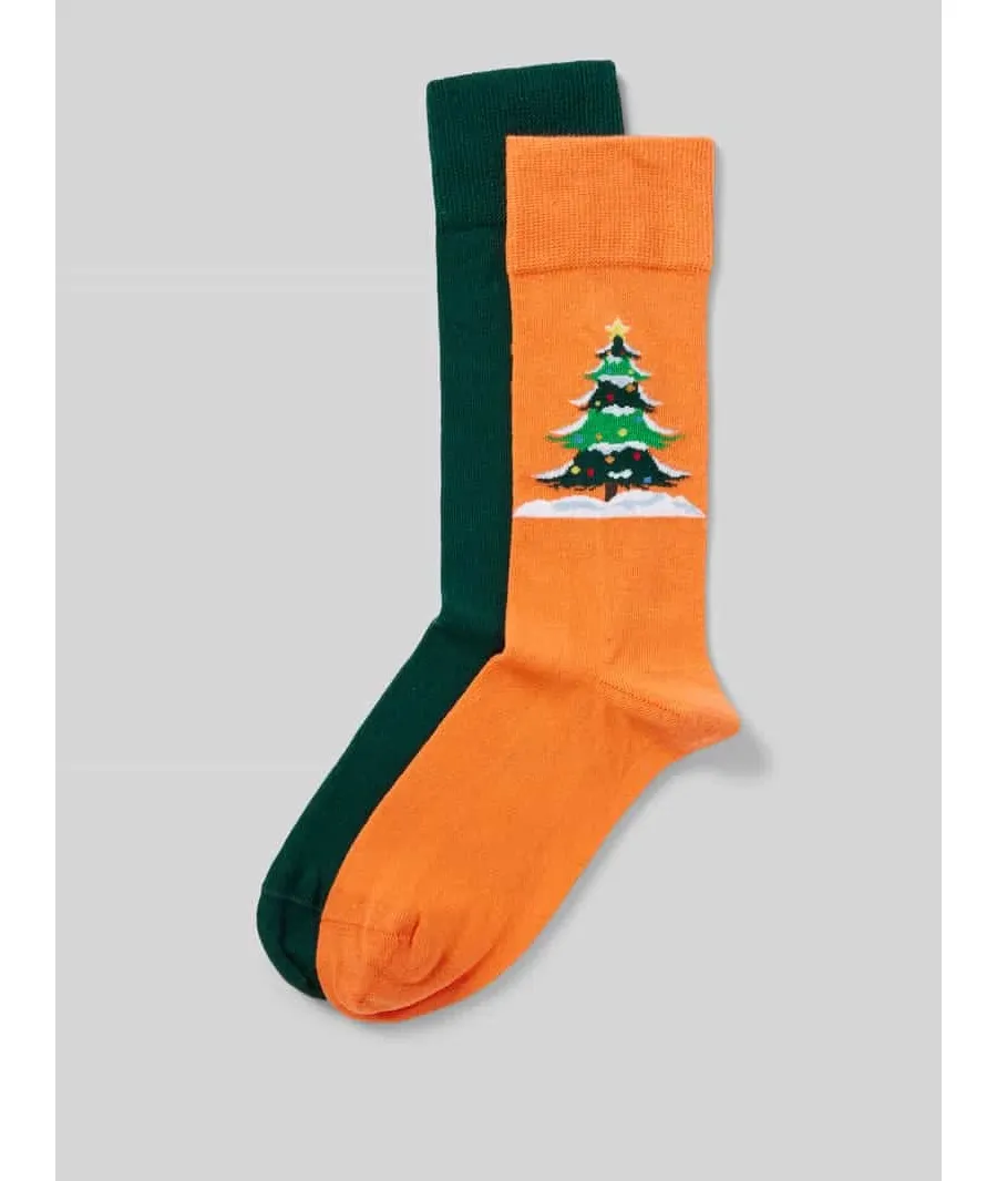 obrazek 1 Skarpety z bawełną i wyhaftowanym motywem w zestawie 2 szt.