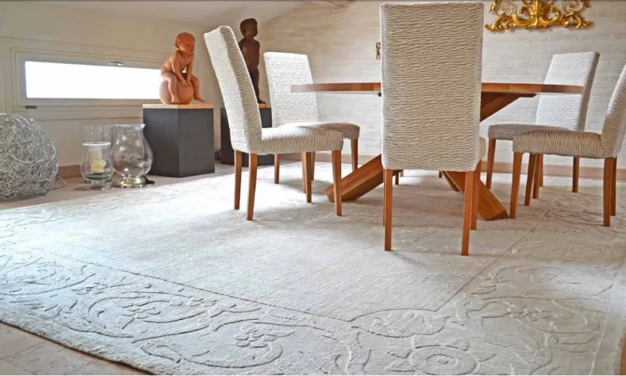 obrazek 2 Abstrakcyjny dywan w kolorze szarym - dziki jedwab - Sartori Rugs