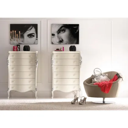 Zdjęcie Biała luksusowa komoda do sypialni w stylu klasycznym – Morello Gianpaolo