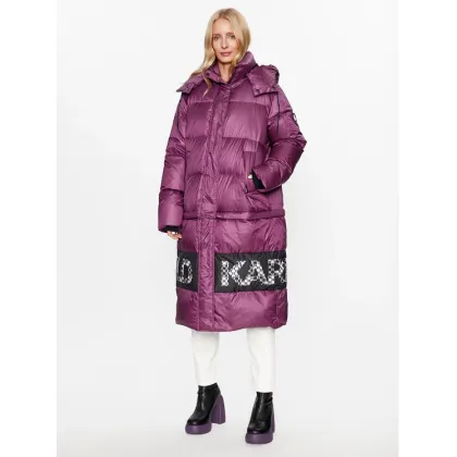 Zdjęcie KARL LAGERFELD Kurtka zimowa Check 236W1506 Różowy Regular Fit
