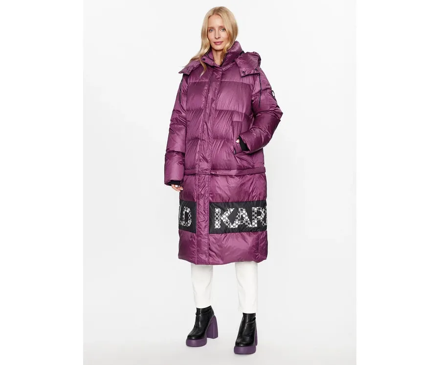 obrazek 1 KARL LAGERFELD Kurtka zimowa Check 236W1506 Różowy Regular Fit