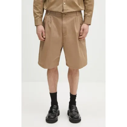 Zdjęcie Carhartt WIP szorty bawełniane Marv Short męskie kolor brązowy I034813.8Y06