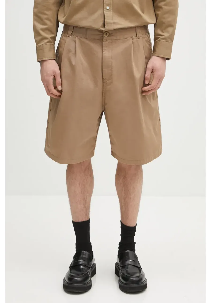 obrazek 1 Carhartt WIP szorty bawełniane Marv Short męskie kolor brązowy I034813.8Y06