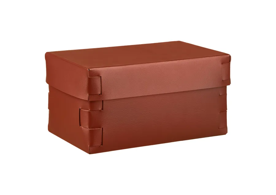 obrazek 1 Stylowe skórzane pudełko Snob 25x15xH13,5 cm w kolorze burgundowym