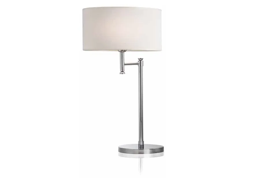 obrazek 2 Elegancka mosiężna lampa na biurko z nieruchomym ramieniem