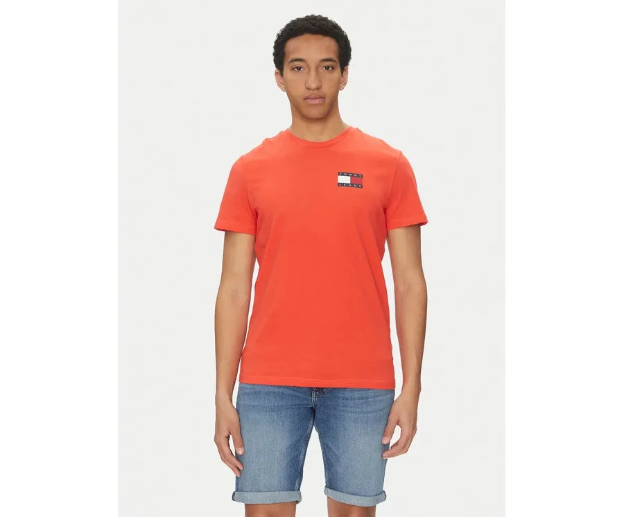 obrazek 1 Tommy Jeans T-Shirt Essential DM0DM20740 Pomarańczowy Slim Fit