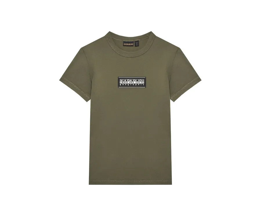 obrazek 1 Napapijri T-Shirt S-Chamois NP0A4HYL D Zielony Regular Fit