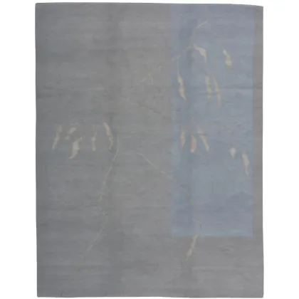 Zdjęcie Niebiesko-szary dywan z motywem roślinnym Odegard Carpets