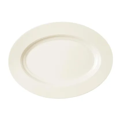 Zdjęcie Niemiecki kremowy owalny półmisek do serwowania z porcelany – Tettau