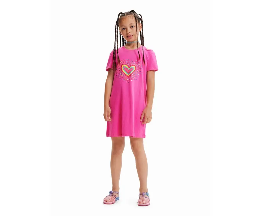 obrazek 1 Desigual Sukienka codzienna 23SGVK09 Różowy Regular Fit