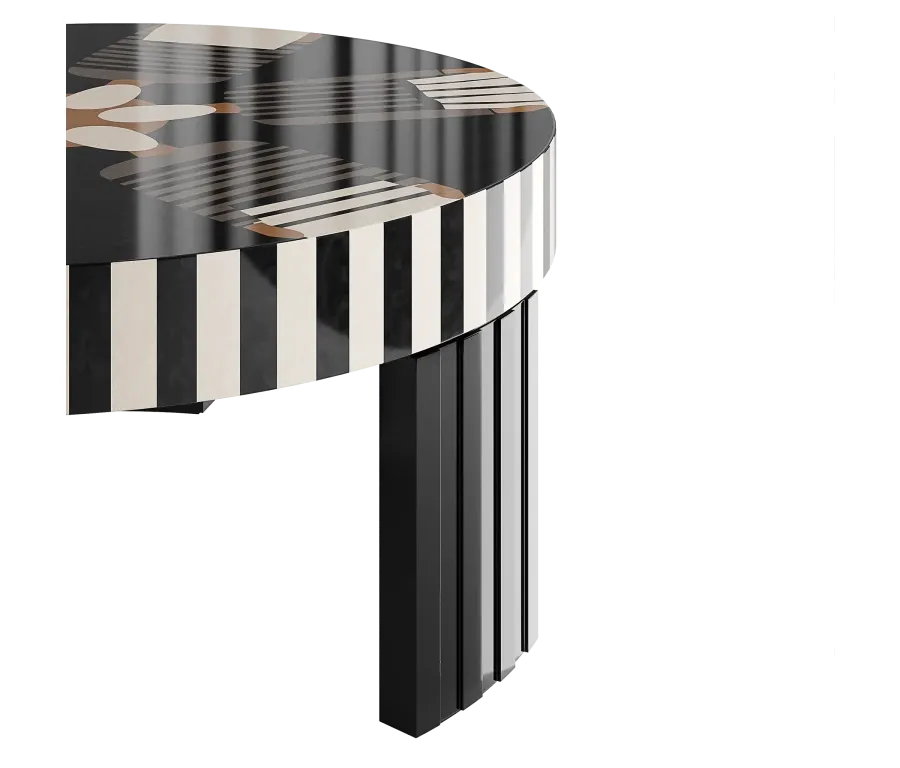 obrazek 3 Niepowtarzalny okrągły stół do wyjątkowego wnętrza