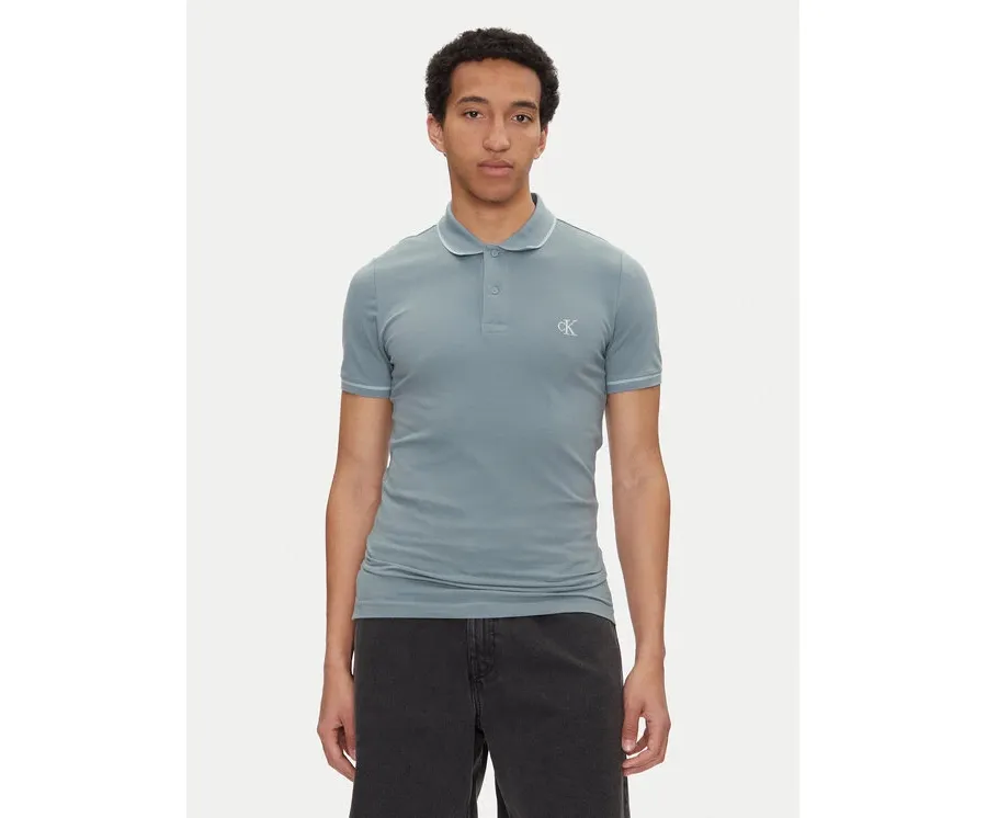 obrazek 1 Calvin Klein Jeans Polo J30J315603 Niebieski Slim Fit