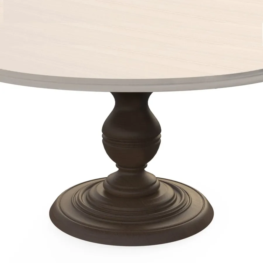 obrazek 3 Okrągły drewniany stół jadalny z toczoną nogą H.78xDia.150 cm