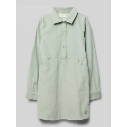 Zdjęcie Sukienka sztruksowa z wyhaftowanym logo model ‘CORDUROY’
