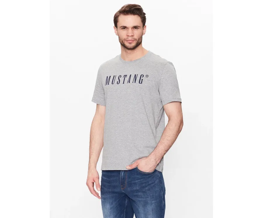obrazek 1 Mustang T-Shirt Alex 1013221 Szary Regular Fit