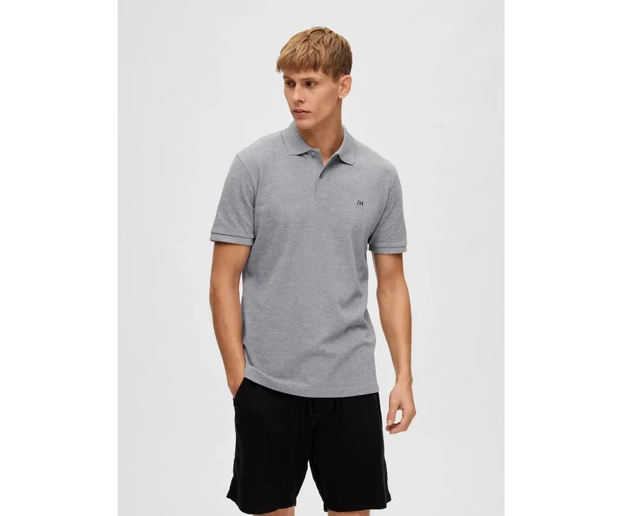 obrazek 1 Selected Homme Polo 16087839 Szary Regular Fit