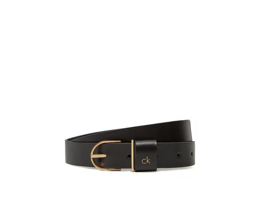 obrazek 1 Calvin Klein Pasek Damski Ck Metal Loop Round Buckle 25Mm LV04F7039G Czarny