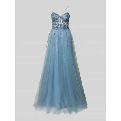 Zdjęcie Sukienka wieczorowa z koronkowym obszyciem