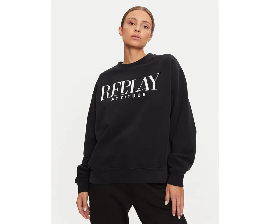 obrazek 1 REPLAY Bluza W3106C.000.22890CS Czarny Oversize