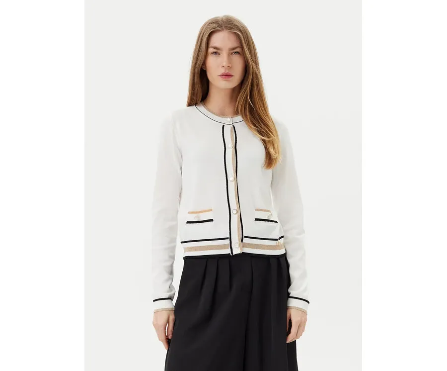 obrazek 1 ARTIGLI Kardigan ACMA001909 Biały Regular Fit
