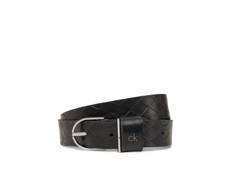 obrazek 1 Calvin Klein Pasek Damski Ck Metal Round Buckle 2.5_Braid K60K613152 Czarny