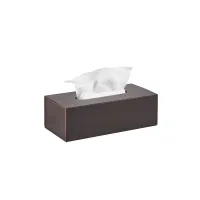 Picture Stylish leather tissue box 25x12xH8 cm, chocolate color