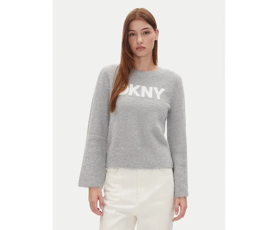 obrazek 1 DKNY Sweter DJ4R0504 Szary Regular Fit