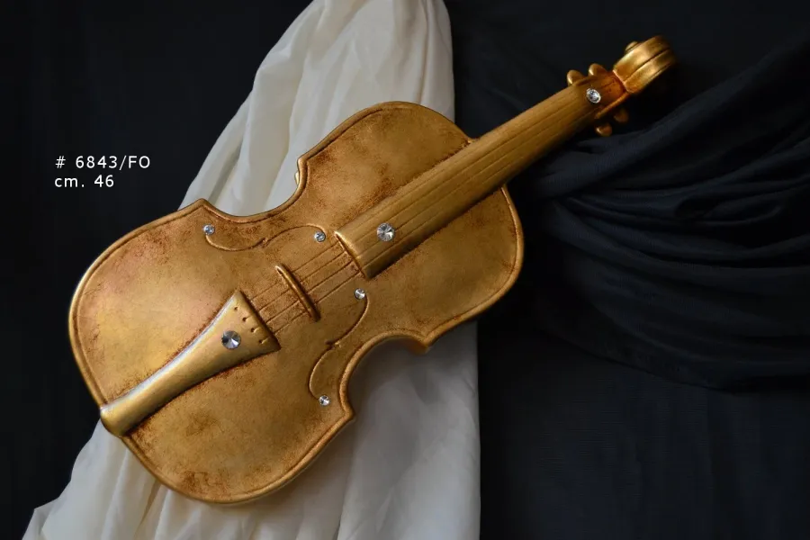 obrazek 1 Piękna gitara ceramiczna z kryształkami jako stylowa dekoracja do domu