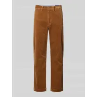 Zdjęcie Spodnie sztruksowe o kroju stretch straight fit ze szlufkami na pasek model ‘BEDFORD’