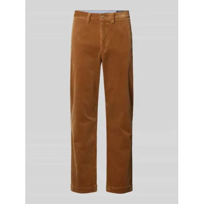 Zdjęcie Spodnie sztruksowe o kroju stretch straight fit ze szlufkami na pasek model ‘BEDFORD’