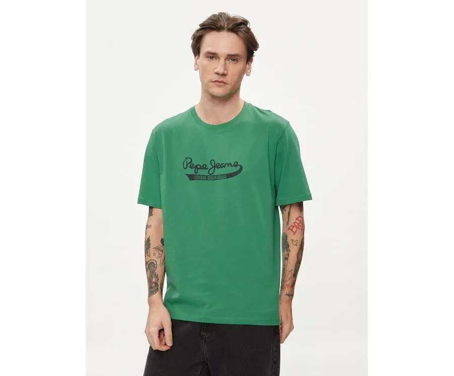 obrazek 1 Pepe Jeans T-Shirt Claude PM509390 Zielony Regular Fit