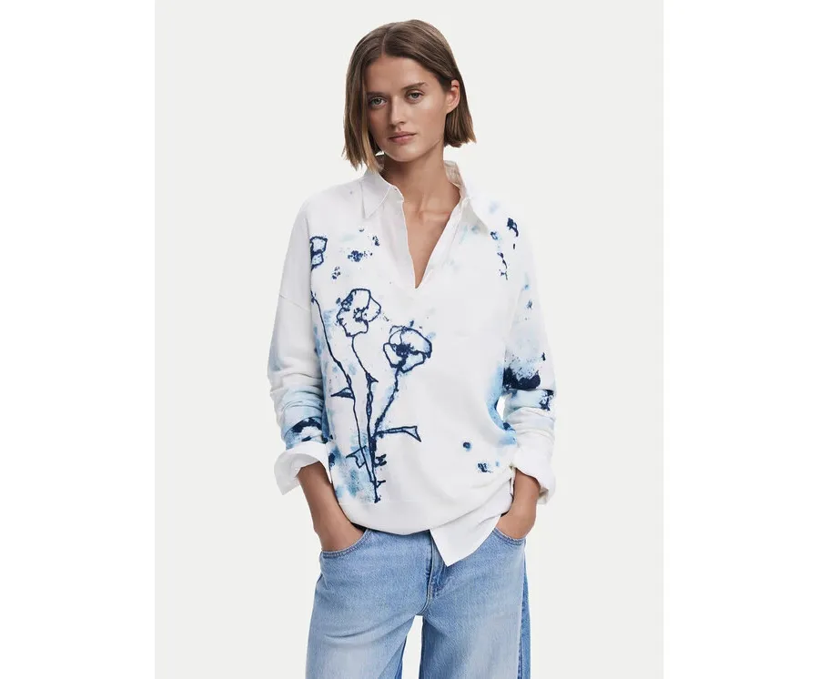 obrazek 1 Desigual Sweter 25SWJF33 Écru Regular Fit