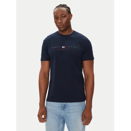 Zdjęcie Tommy Jeans T-Shirt Flag Linear DM0DM21911 Granatowy Regular Fit