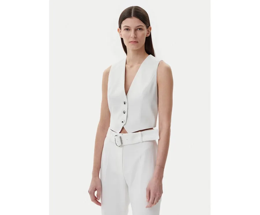 obrazek 1 HUGO Kamizelka 50537760 Biały Slim Fit