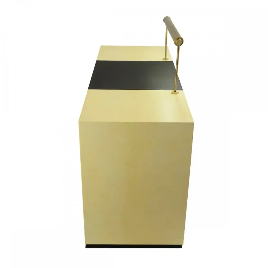 obrazek 3 Biurko z drewna zdobionego imitacją kości słoniowej H.110xL.150xP.55 cm