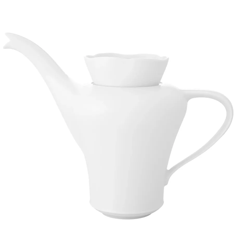 obrazek 1 Porcelanowy dzbanek do kawy z nowoczesnej i eleganckiej kolekcji Crown White - Vista Alegre